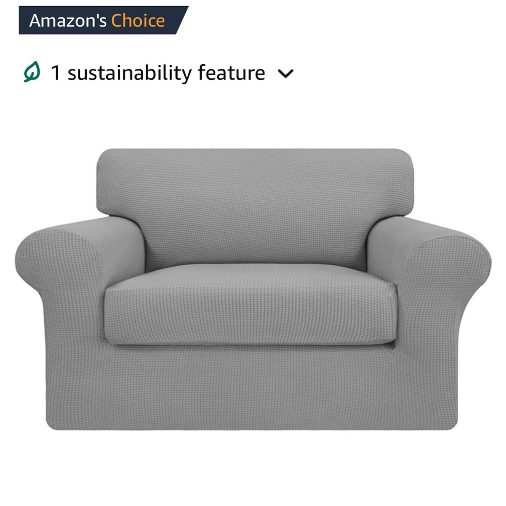 NWT Easy Going Oversized Chair Slipcover light Grey